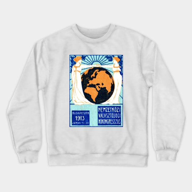 1913 International Woman's Suffrage Crewneck Sweatshirt by historicimage